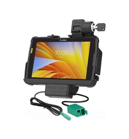 Locking RAM Tough-Dock Power & Dual USB for Zebra ET4x 8 Inch Tablet w/ Rugged Frame 3PTY-RAM-HOL-ZE20PD2KLU