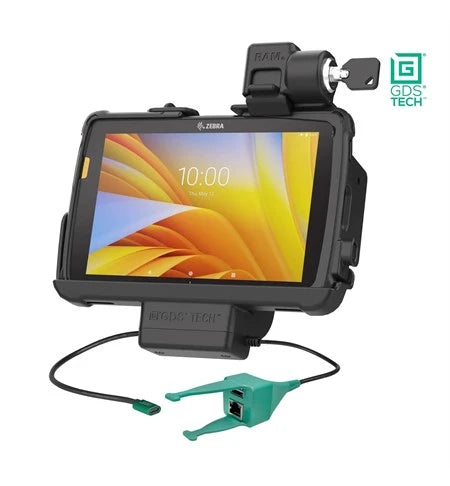 Locking GDS® Dock + USB-A & RJ45 for Zebra ET4x 8" with IntelliSkin®