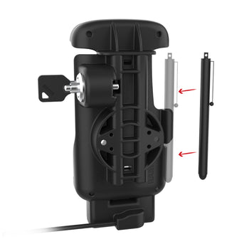 3PTY-RAM-HOL-ZE24PLU RAM Powered Locking Cradle for Zebra TC22/27 with Boot