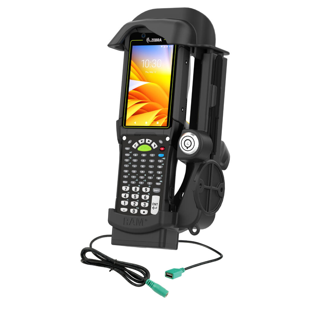 RAM® Powered Dock + Single USB-A for Zebra MC9400 & MC9300
