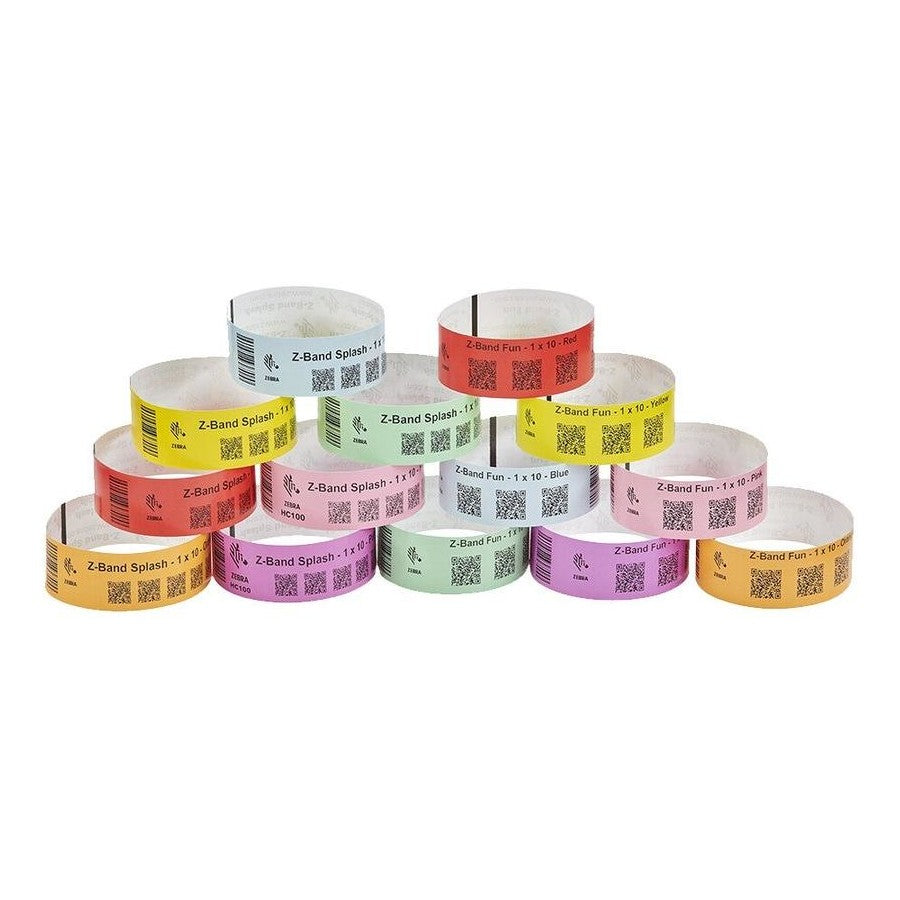 Zebra Orange Z-Band Fun Wristbands, 25.4 x 254mm