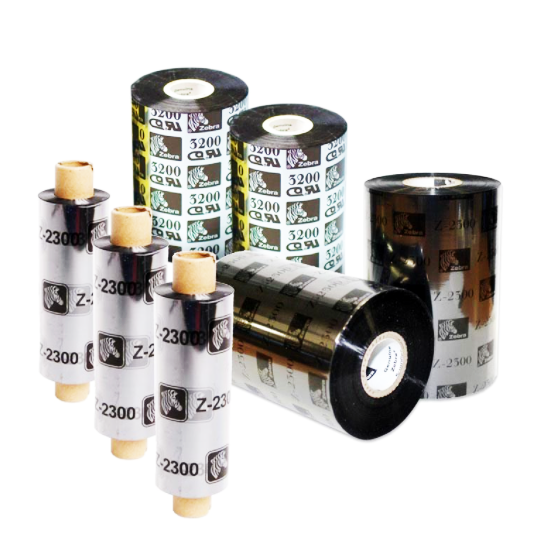 01600BK06045 - 1600 Wax ribbon, 60mm x 450m, 25mm core, 18 rolls per box
