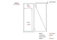 CA-LB3045 Capture White Direct Thermal Fanfold Label, 105 x 220 mm, Permanent