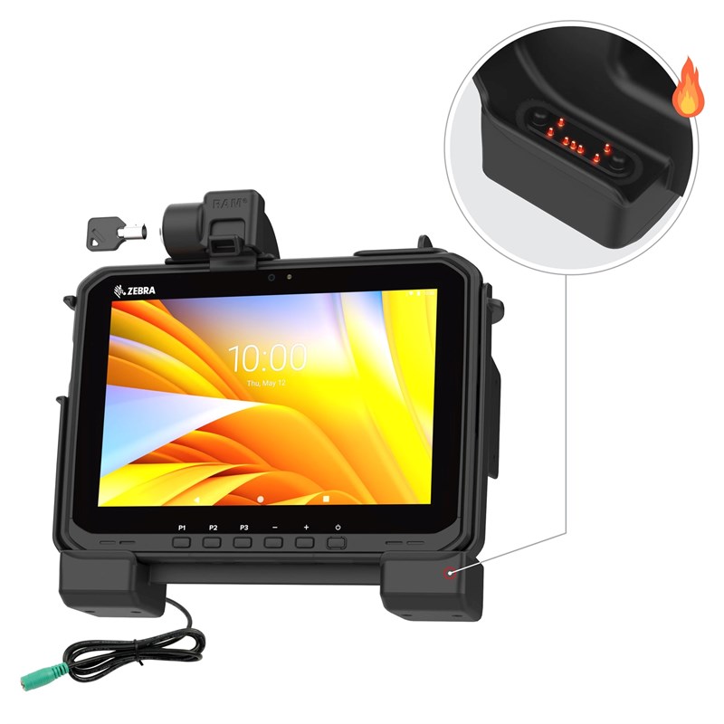RAM® Powered Dock for Zebra ET6x - Heated Pins