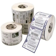 Zebra PolyPro 4000D 50.8 x 50.8mm Direct Thermal Mobile Printer Labels, Coated, Permanent Adhesive, 19mm Core, Perforation and Black Mark