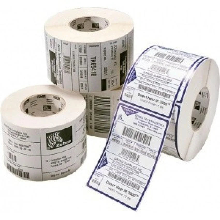 800274-205 Zebra Z-Select 2000T 102 x 51mm Thermal Transfer Paper Label, Coated, Permanent Adhesive, 25mm Core, Perforation