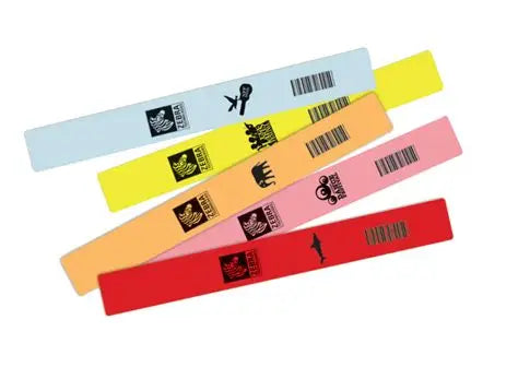 Zebra Green Z-Band Fun Wristbands, 25.4 x 254mm
